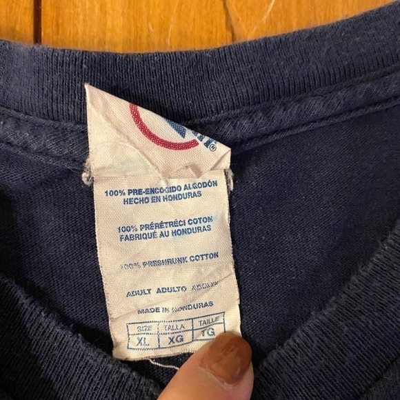 Delta Pro Weight Duck Dynasty Statue of Liberty USA FLAG Navy Blue T-Shirt Sz XL - Picture 5 of 8